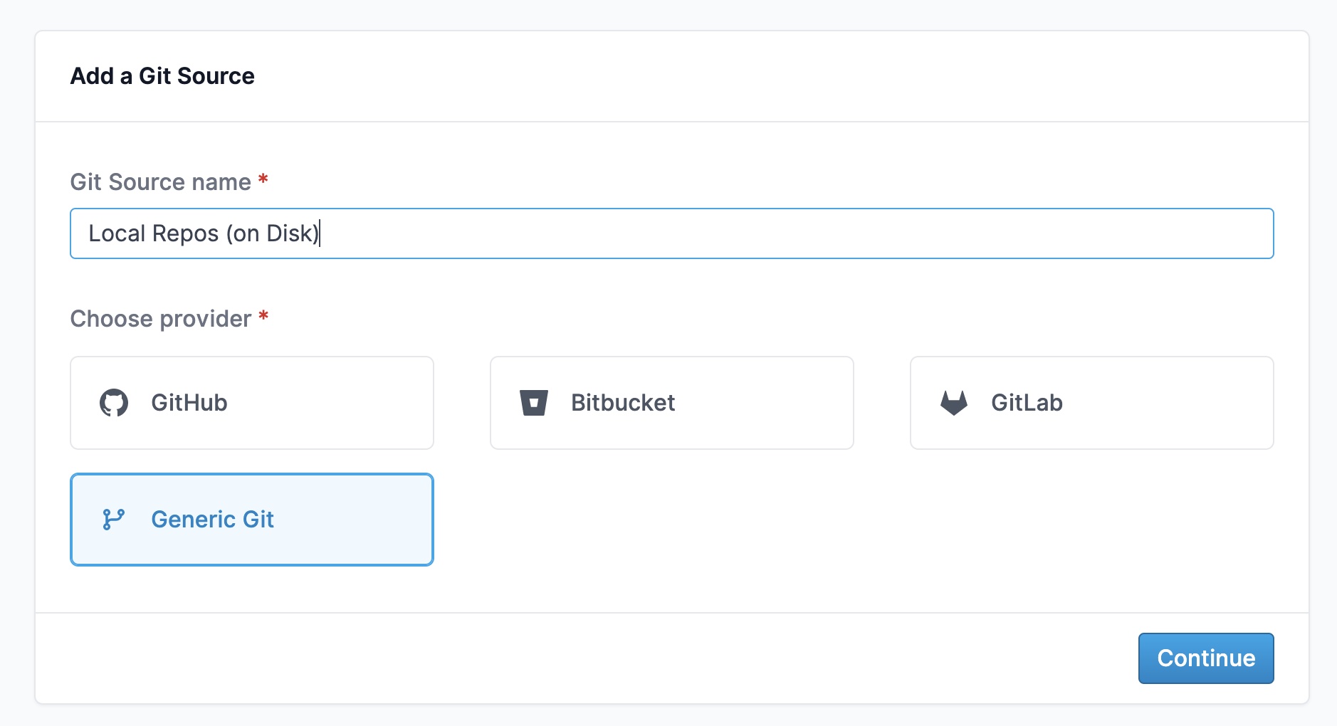 Add Git Source for local repos